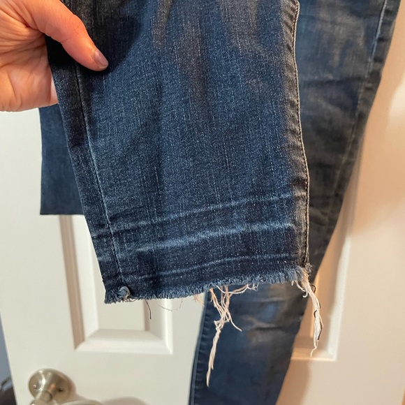 Luck Brand denim jeans, distressed at bottom, says lucky you when you unzip :) - Picture 5 of 8